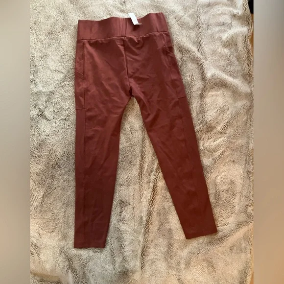 - New in package Loft Lou & Grey Leggings size Large reddish brown clay color - Picture 3 of 5